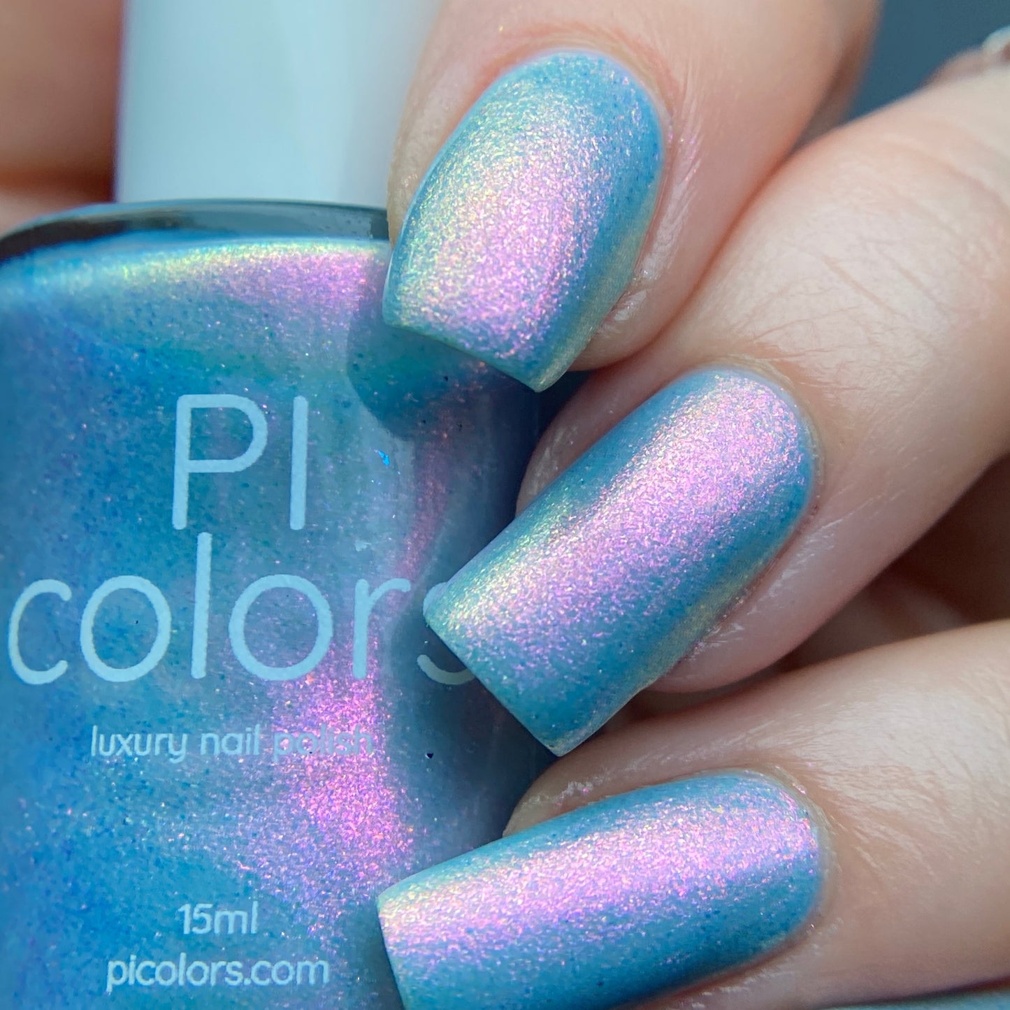 Fire Pink Rainbow.000 Blue Nail Polish