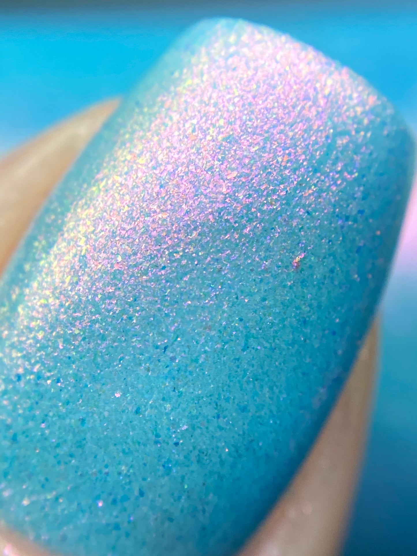 Fire Pink Rainbow.000 Blue Nail Polish