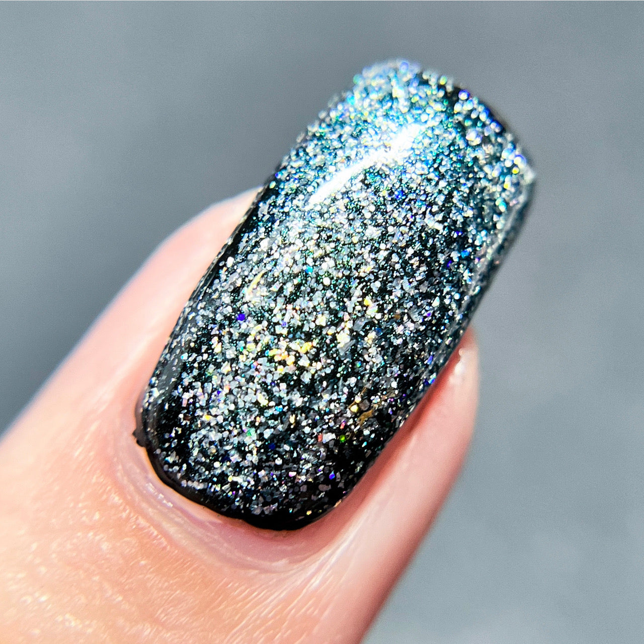 Tourmaline Blue.402 Teal Blue Holographic Glitter Nail Polish Topper