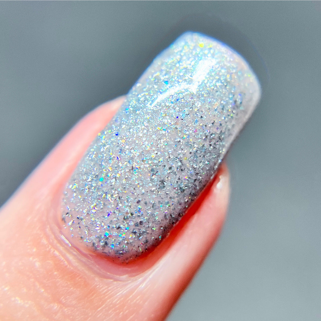 Tourmaline Blue.402 Teal Blue Holographic Glitter Nail Polish Topper
