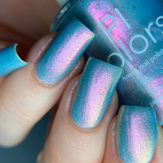 Fire Pink Rainbow.000 Blue Nail Polish