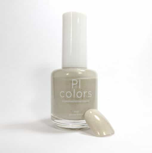 Sandstone.011 Cream Nail Polish with Gold Shimmer by PI Colors