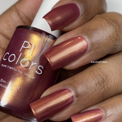 Pink Velvet.056 Deep Pink Nail Polish with Gold Sheen by PI Colors