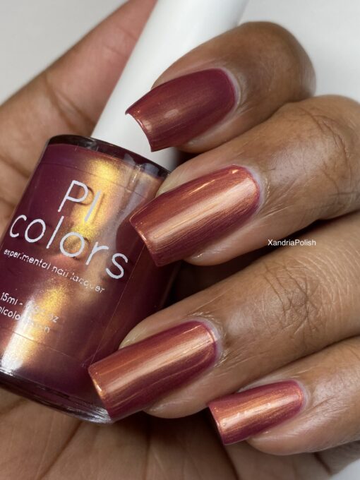Pink Velvet.056 Deep Pink Nail Polish with Gold Sheen by PI Colors