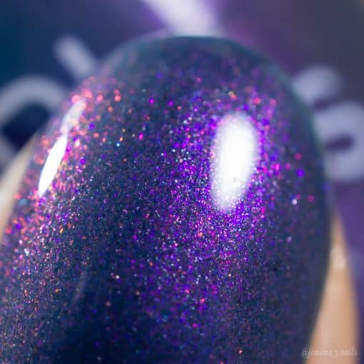 Night Terrors.000 Violet Nail Polish with Purple, Red, Orange Shimmer by PI Colors